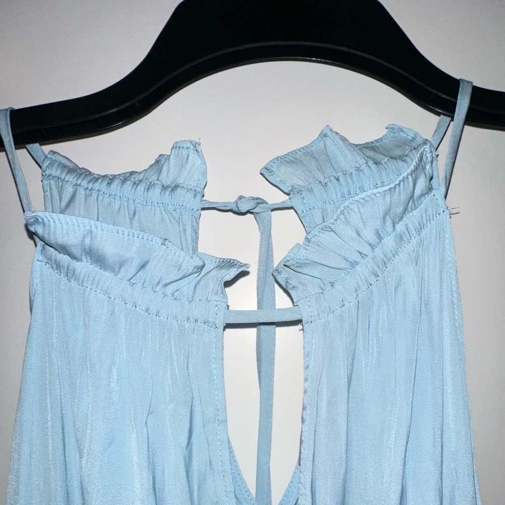 Ramy Brook loose-fitting bodice, comfortably cinched waist, halter top dress - Picture 2 of 5